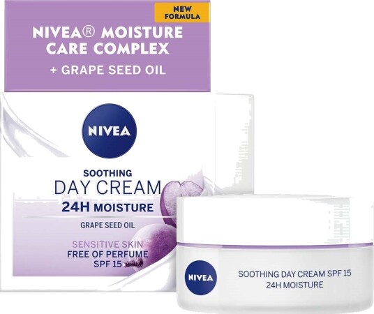 NIVEA Soothing Dagkrem med SPF15 for Sensitive Hud 50 ml