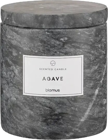 Blomus Scented Travertine Candle   9 Cm Ø 8 Cm   Frabli   Magnet   Grey   L 80CM