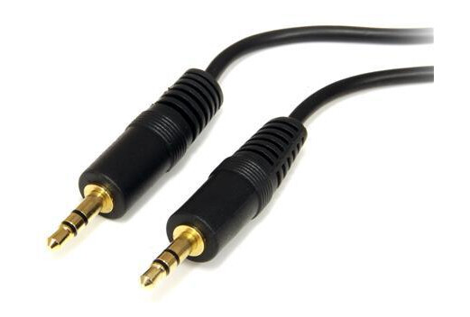 StarTech 6 ft. (1.8 m) 3.5mm Audio Cable - 3.5mm Audio Cable - Gold Plated Connectors - Male/Male - Aux Cable (MU6MM) - lydkabel - 1.8 m