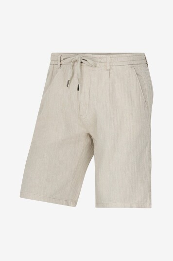 Lindbergh Shorts Linen Blend Herringbone Short Grå