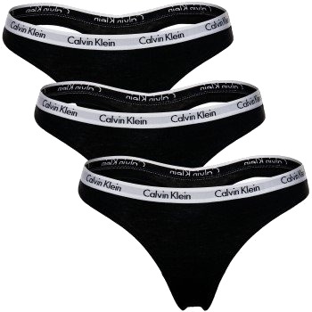 Calvin Klein Truser 3P Carousel Thongs Svart bomull Large Dame