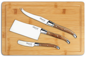 Laguiole Ostesett 3 Knivsett + Ostebrett
