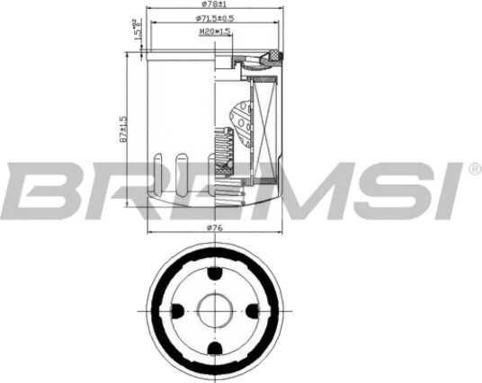 Oljefilter BREMSI FL0030 Oljefilter BREMSI FL0030