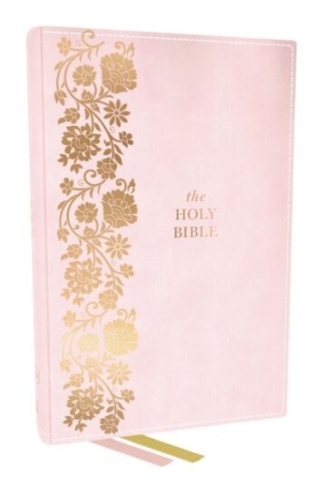 KJV Personal Size Large Print End of Verse Reference Bible Pink Leathersoft Red Letter Comfort Print