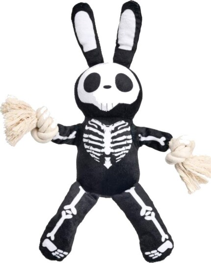 Little&Bigger Happy Halloween Skjelett-Kanin med Tau 34cm