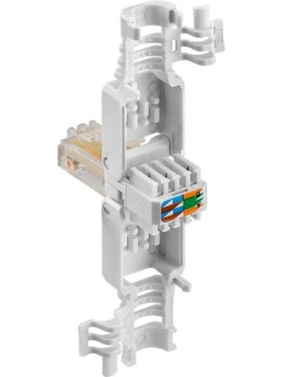 Goobay Verktøyfri RJ45 Plug CAT 5e UTP Hvit med Gullkontakt