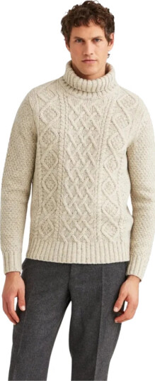 Morris Stockholm Herre Strikkevarer Beige M,