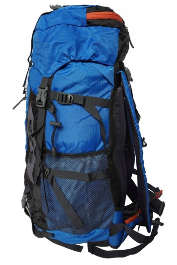 Tursekk For Kvinner Og Menn Blå Romslig Kubisport 60L Tursekk For Kvinner Og Menn Blå Romslig Kubisport 60L