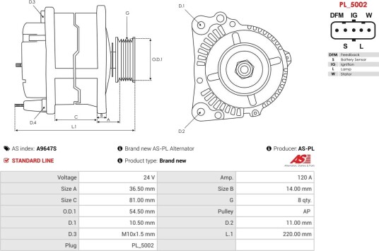 Dynamo AS PL A9647S