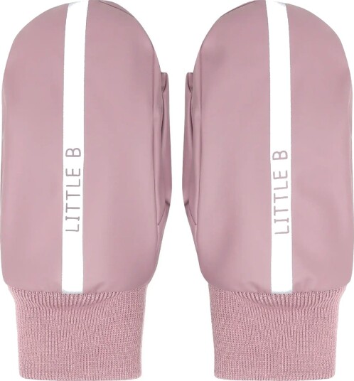 Little B Pu Padded Mittens W. Fleece   Pink   4 6Y