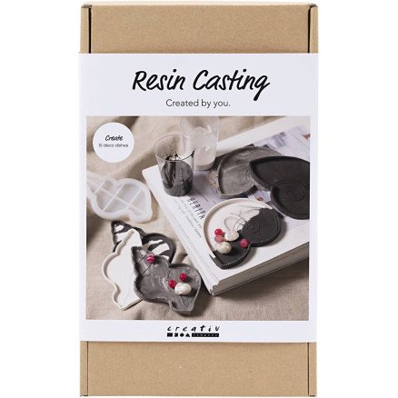 Diverse DIY Kit Resinstøping Konkylie svart hvit 1 pk