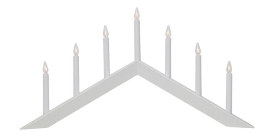 Star Trading Arrow Adventsstake Hvit med 7 Lyskilder og LED