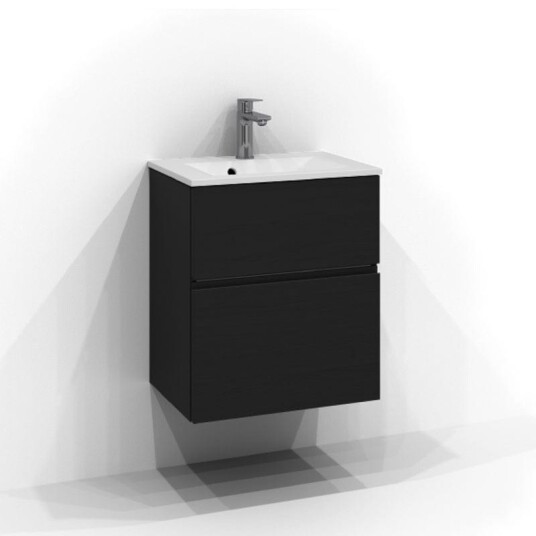 Svedbergs Poem Profil Servantskap Slim D35 med 2 Skuffer Svart ask / 50cm SV-3355642 Svedbergs Poem Profil Servantskap Slim D35 med 2 Skuffer Svart ask / 50cm SV-3355642