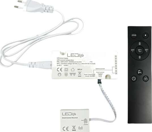 Ledlife LEDlife Møbelspot Wifi strømforsyning 15W   Til Sono og Reco møbelspot Tuya/Smart Life RF maks. 4 spot inkl. fjernkontroll