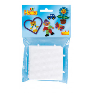 Hama Mini Pose 5202 Samleplate Firkant perleplate Hvit 7x7cm 2 stk