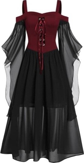 Halloween Gotisk Vampyrkjole til Dame