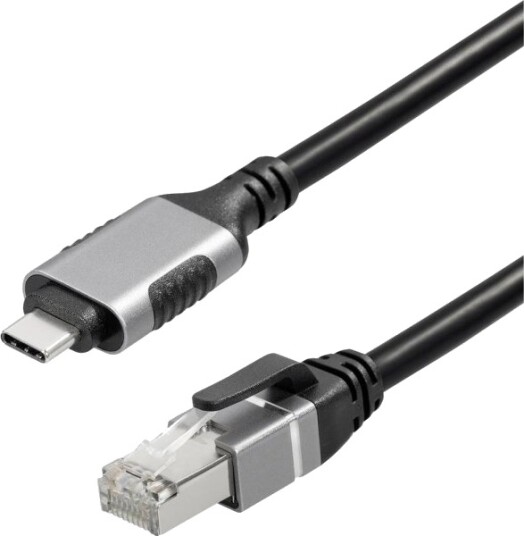 Maxtrack Usb-C® / Rj45 Nettverksadapterkabel Cat 6 [1X Usb-C® 1X Rj45] 5.00 M Sort