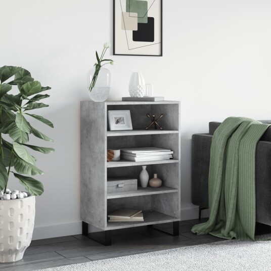vidaXL Highboard betonggrå 57x35x90 cm konstruert tre vidaXL Highboard betonggrå 57x35x90 cm konstruert tre