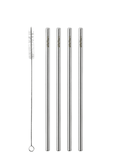 Stelton Sugerør Rustfritt Stål 4 pk