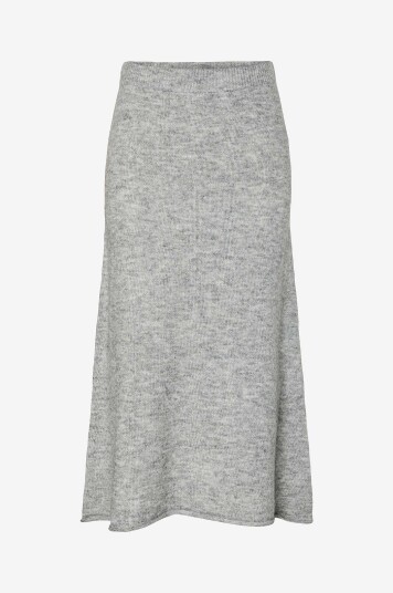 pieces Skjørt pcPam HW Ank Knit BC Grå