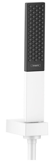 Hansgrohe Rainfinity Dusjholdersett 100 100x38 mm, 1jet, m/slange 125, Hvit Matt Hansgrohe Rainfinity Dusjholdersett 100 100x38 mm, 1jet, m/slange 125, Hvit Matt