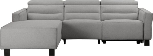 Reclinersofa med hjørne Loft24 Hjørnesofa Loft24 Carpari med elektrisk recliner Grå Venstrevendt Belfast stoff
