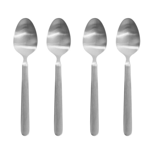 blomus Stella espressoskje 11 cm 4-pakning Matt sølv