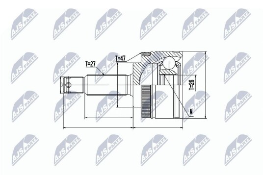 Nty Drivknute drivaksel NTY NPZ KA 358