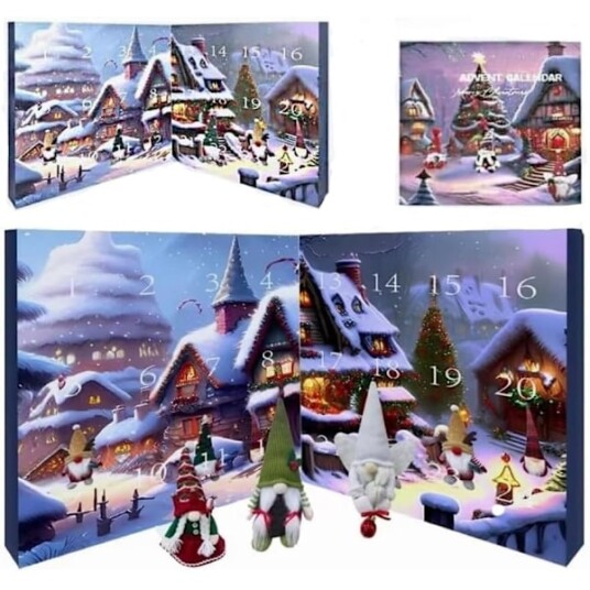 Nissekalender 2024, julekalender 2024, 24-dagers julekalender med samleobjekter nissefigurer