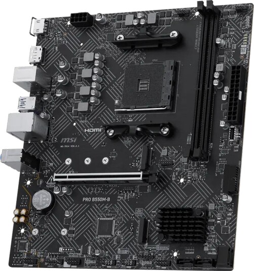 MSI B550M-B Micro ATX Hovedkort med AM4 Socket og AMD B550 Chipset