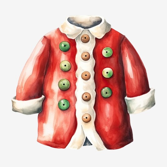 Festlig Julejakke Klistremerke