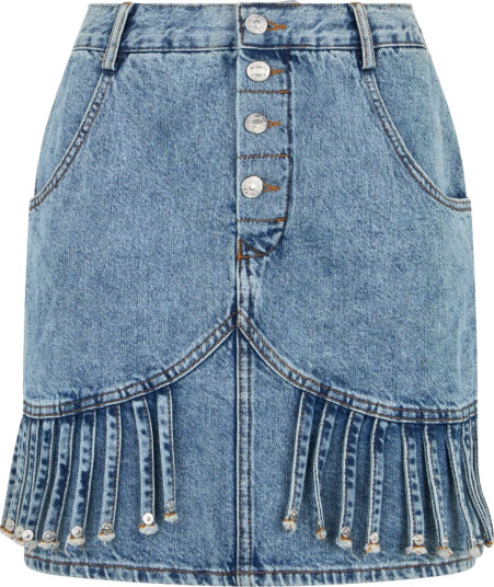 Moschino Dame Skjørt Blå M, Moschino Dame Skjørt Blå M,
