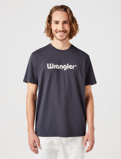 Wrangler Logo Tee - Black - S
