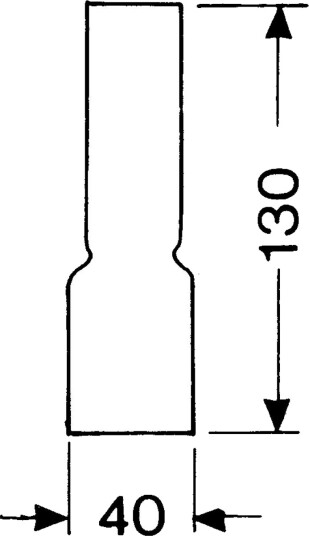 Lampeglass til parafinlampe 40mm x 130mm 66078