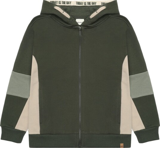 Minymo Cardigan Bille Minymo 7 år (122) Cardigan Armygrønn Beige