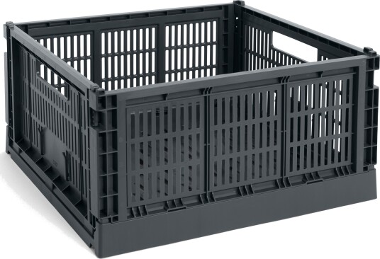 Hay Colour Crate Large Square Oppbevaring Charcoal Hay Colour Crate Large Square Oppbevaring Charcoal