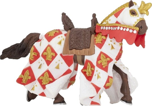 Papo Hvit Ridderhest Fleur De Light H: 9 cm Papo OneSize Lekedyr Rød