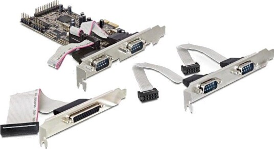 Delock PCIe Card 4x Serial + 1x Parallel 89177