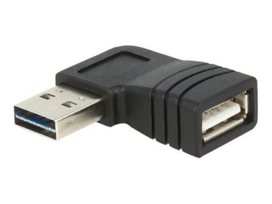 Delock Adapter EASY-USB 2.0-A male > USB 2.0-A female angled left / right - USB-hann-hunnveksler - USB til USB Delock Adapter EASY-USB 2.0-A male > USB 2.0-A female angled left / right - USB-hann-hunnveksler - USB til USB