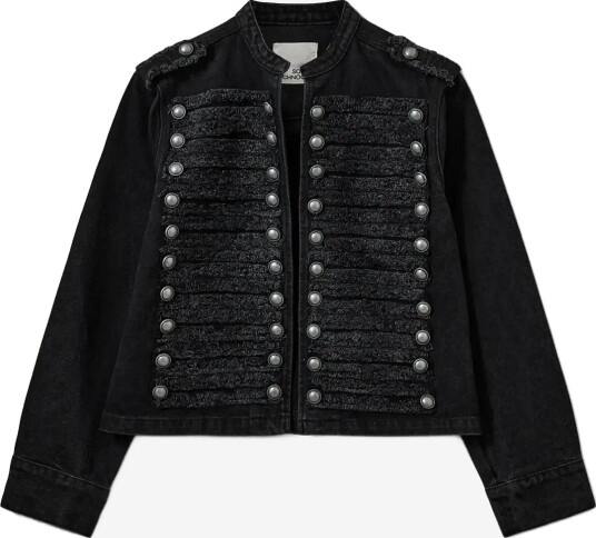Sofie Schnoor Valettesw Denim Hussar Jacket - WASHED BLACK - 42