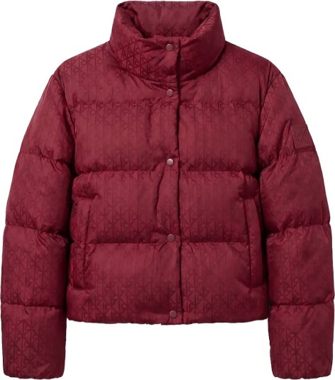 Calvin Klein Jeans Aop Jacquard Short Down Puffer Burgundy XL