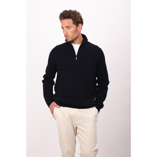 Jorge Half zip Dark Navy XL Cotton knit half zip