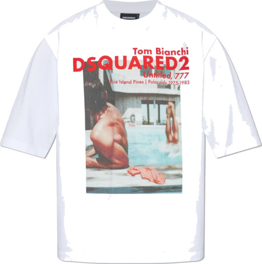 Dsquared2 Herre Topper Hvit 2XL, Dsquared2 Herre Topper Hvit 2XL,