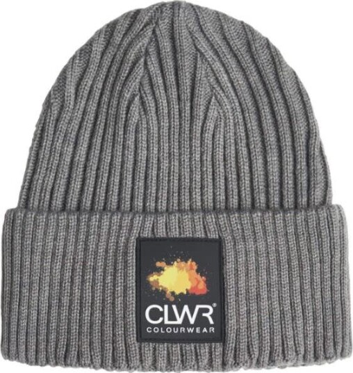 ColourWear Badge Beanie Grey Mel One Size