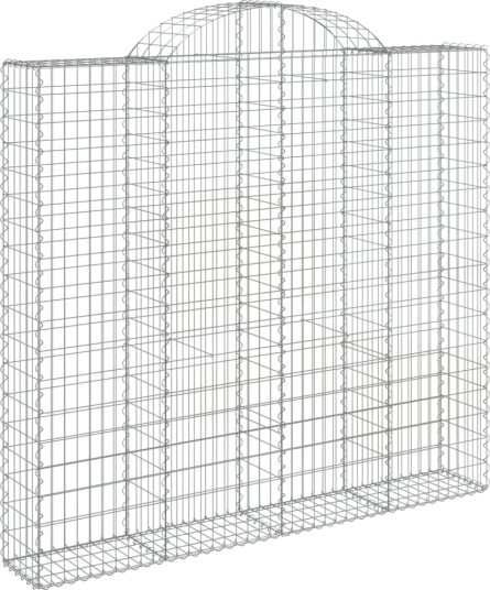 vidaXL Gabionkurv buet 200x30x180/200 cm galvanisert jern