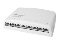 Telegärtner Mini Distributor MPD8-HS K - Kabeldistributionsboks - DIN-skinnemonterbar - CAT 6a - STP - RJ-45 X 8 - alpinhvid