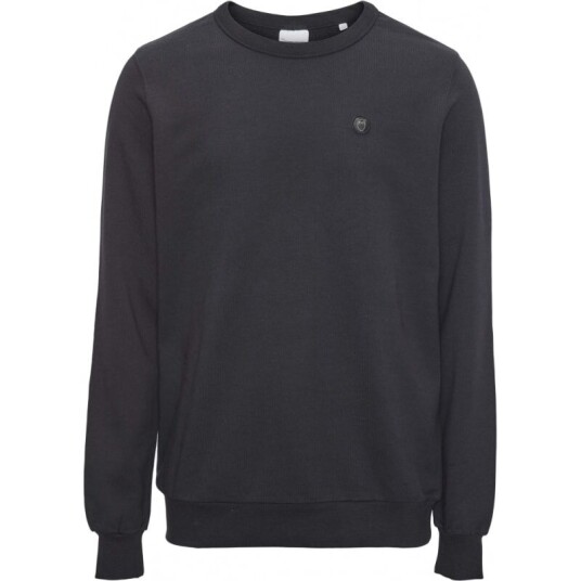 Knowledge Cotton Apparel Men's Elm Basic Badge Sweat S, Black Jet