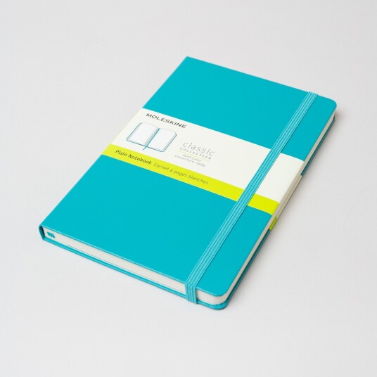 Moleskine Classic, A5 (Hardcover), Reef Blue / Plain
