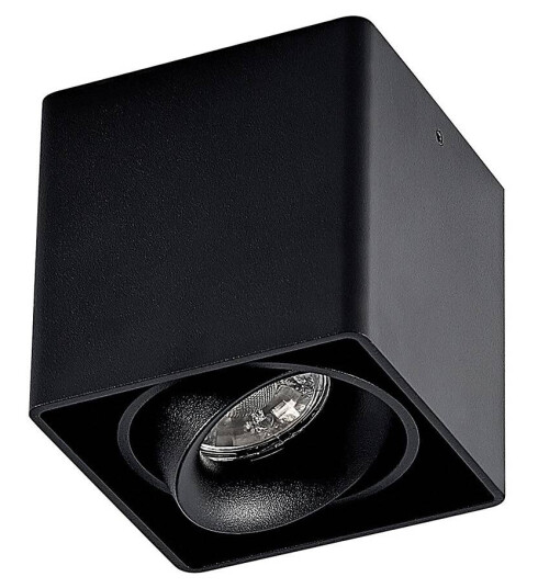 Arcchio Kubika downlight, GU10, 1 lyskilde, svart