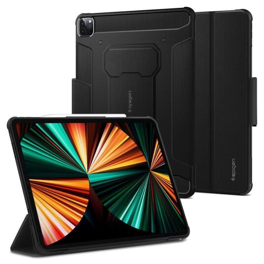Spigen iPad Pro 12.9" (2022 / 2021 / 2020 / 2018) Spigen Rugged Armor Pro Deksel - Svart Spigen iPad Pro 12.9" (2022 / 2021 / 2020 / 2018) Spigen Rugged Armor Pro Deksel - Svart